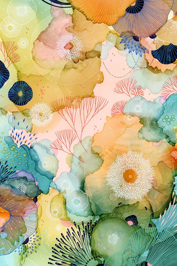 Colorful abstract landscapes by Yellena James