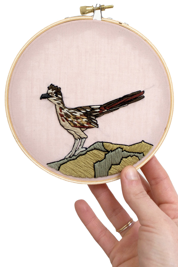 Desert embroidery pattern by Sarah K. Benning