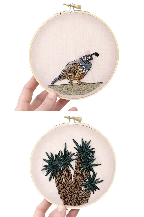 Desert embroidery patterns by Sarah K. Benning