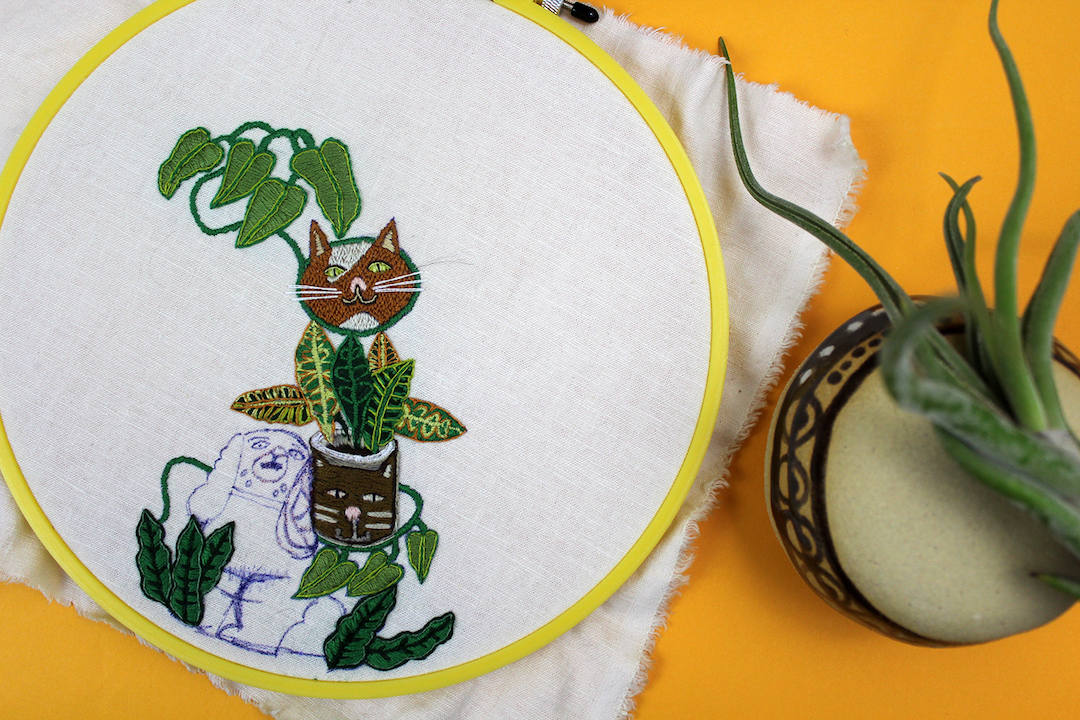 1 Year of Stitches embroidery project by Sara Barnes