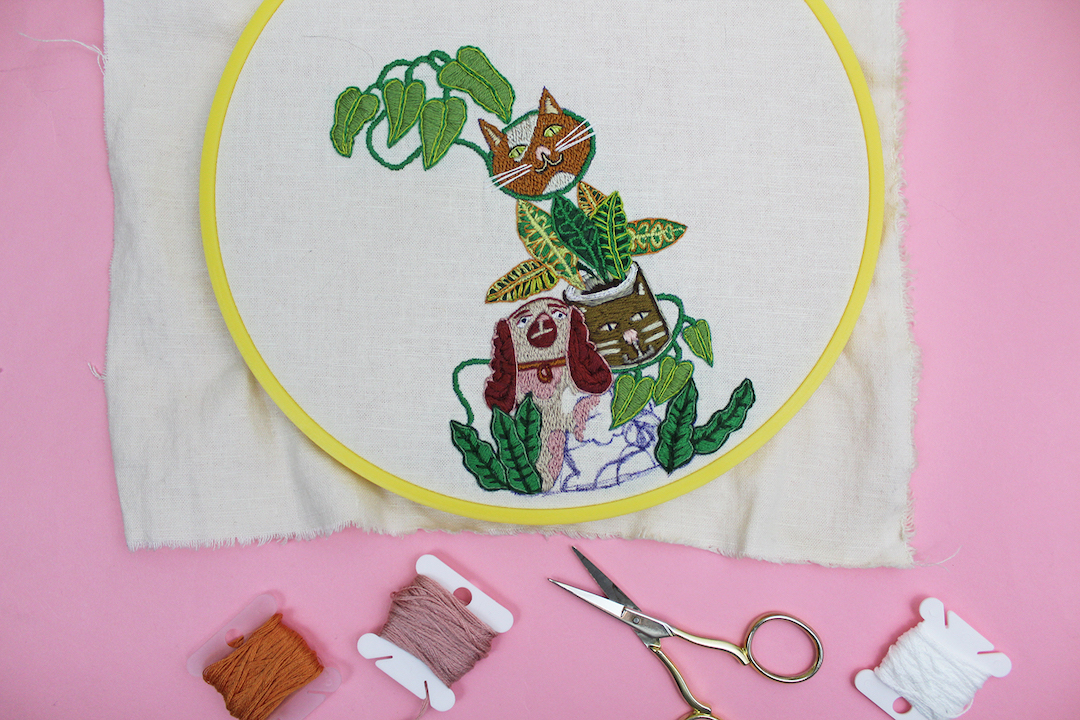 1 Year of Stitches embroidery project by Sara Barnes