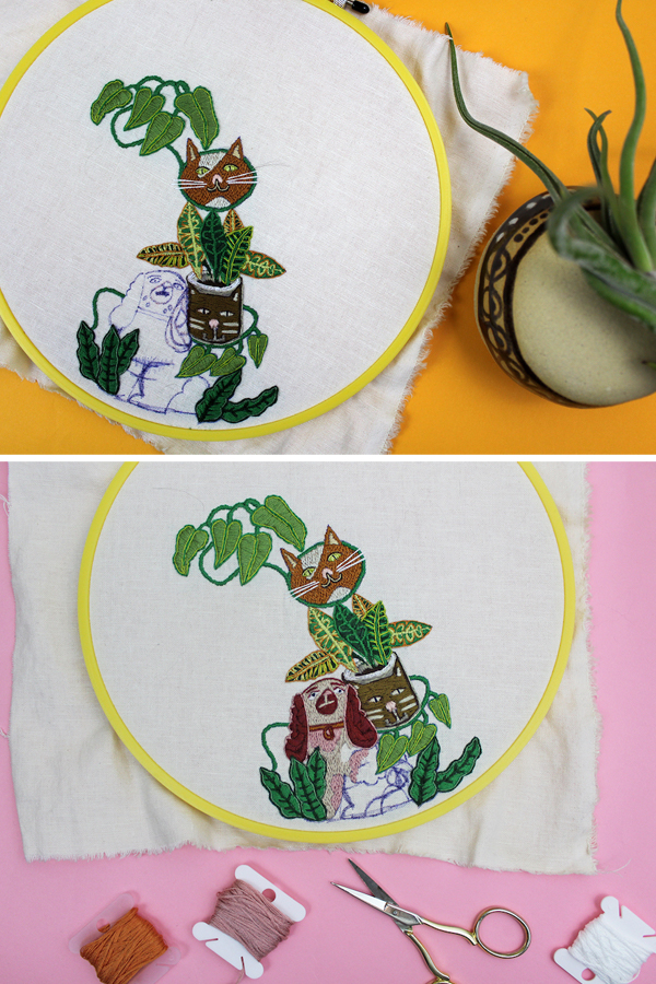 1 Year of Stitches embroidery project by Sara Barnes