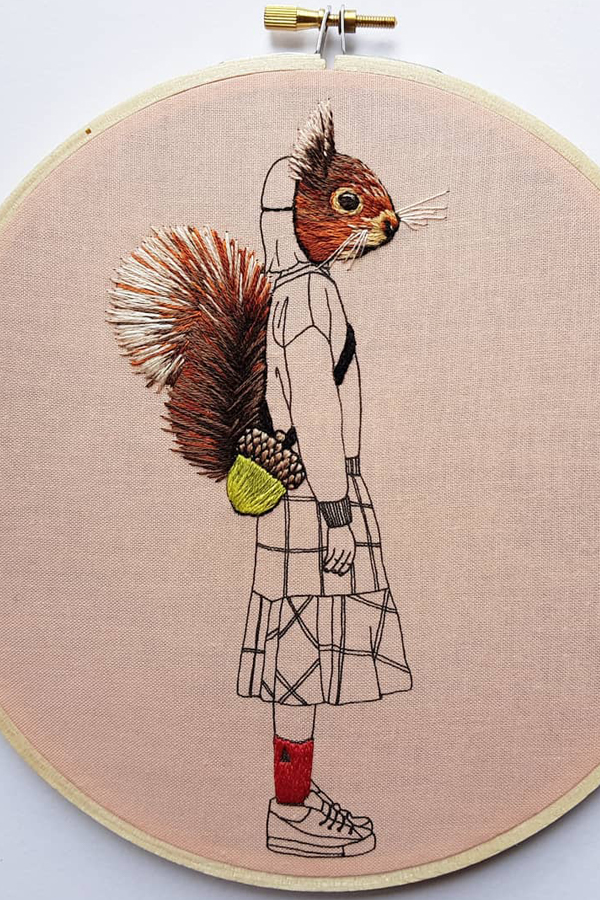 Embroidery art by Cheese Before Bedtime