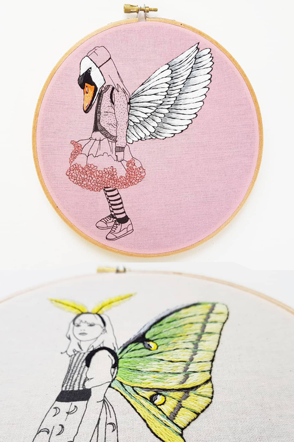 Embroidery art by Cheese Before Bedtime