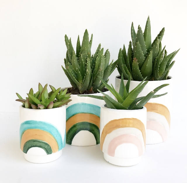 Rainbow planters