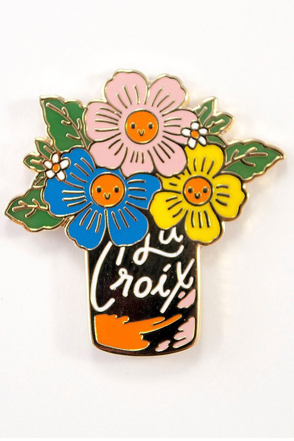 La Croix enamel pin