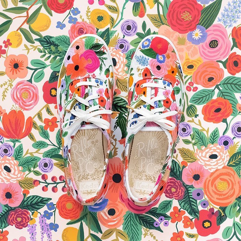 Flower-patterned shoes by Rifle Paper Co. x Keds