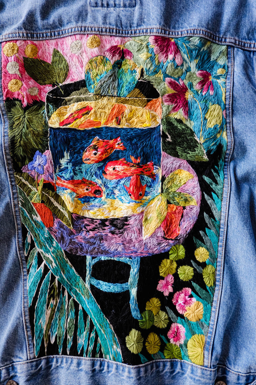 Embroidered Denim Jacket Pays Homage to a Matisse Painting