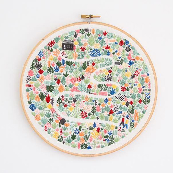 Hand embroidery pattern by Threadfolk x Lauren Merrick