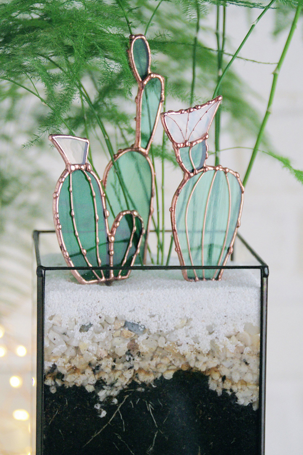 Stained glass cacti