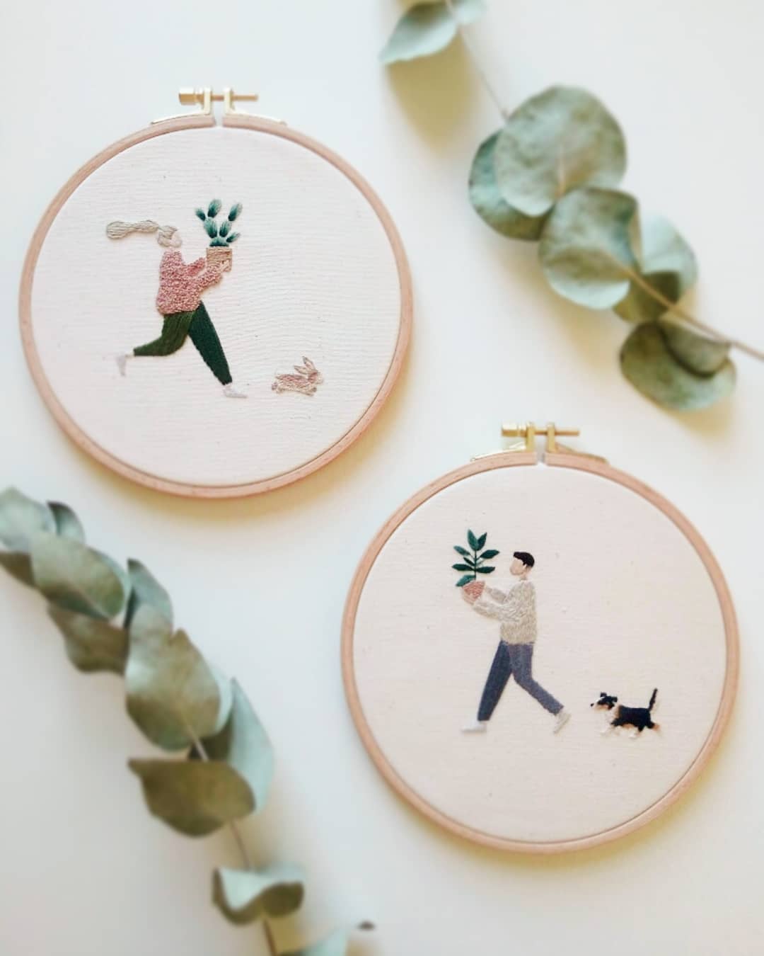 Plant embroidery