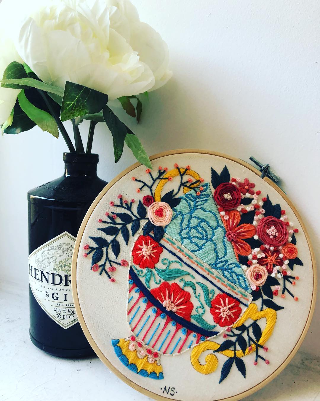 Embroidery hoop art by Natalie Sedgewick