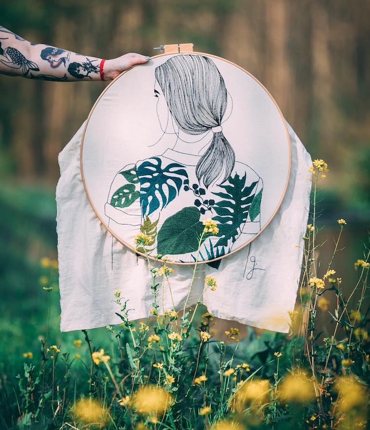 Embroidery art by Giselle QUi