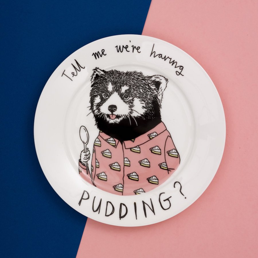 Funny illustrated plates