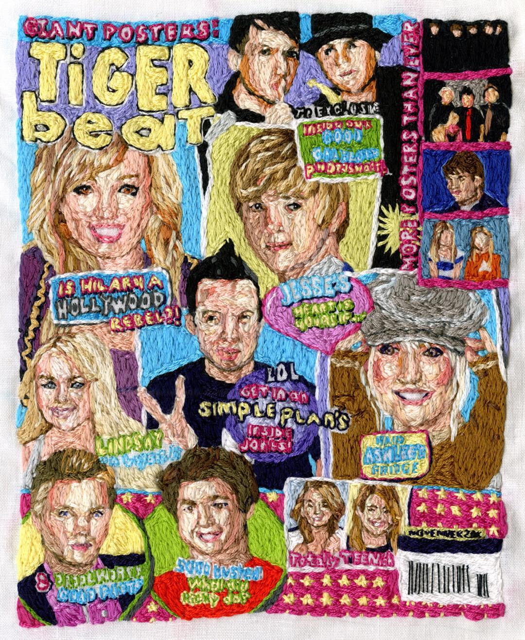 Embroidery art of Tiger Beat from the mid 200s