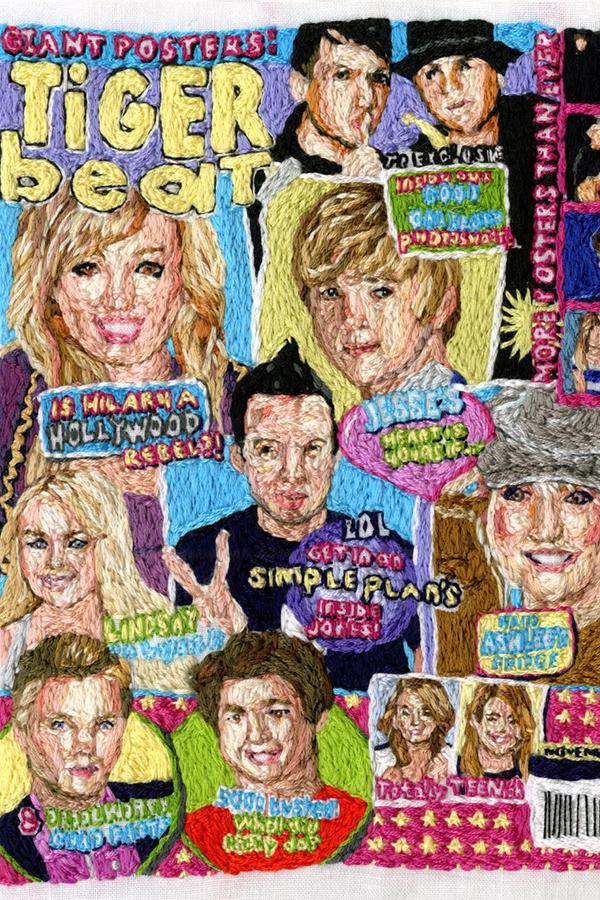 Embroidery art of Tiger Beat from the mid 200s