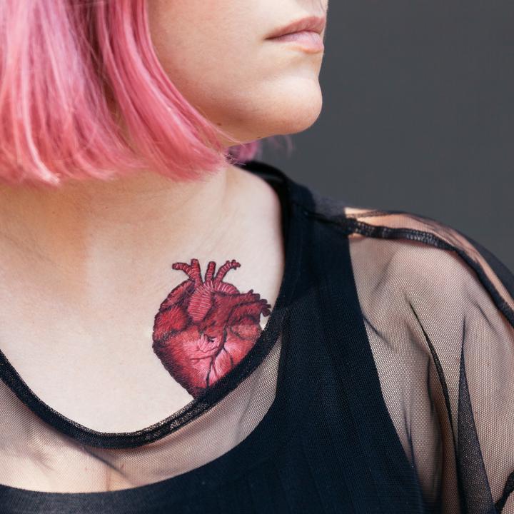 Temporary tattoos look like embroidery by Tessa Perlow