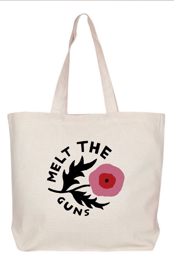 'Melt the Guns' tote bags