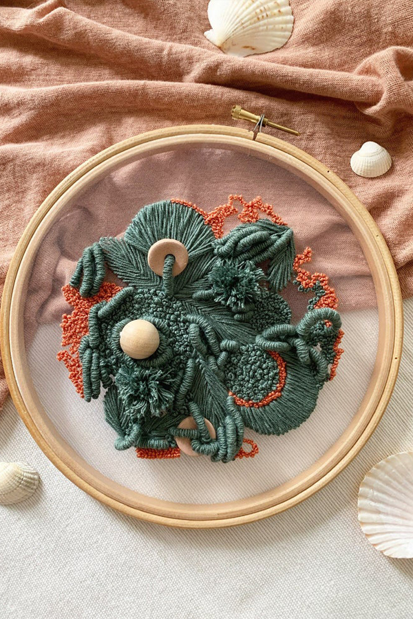 Ocean-inspired embroidery