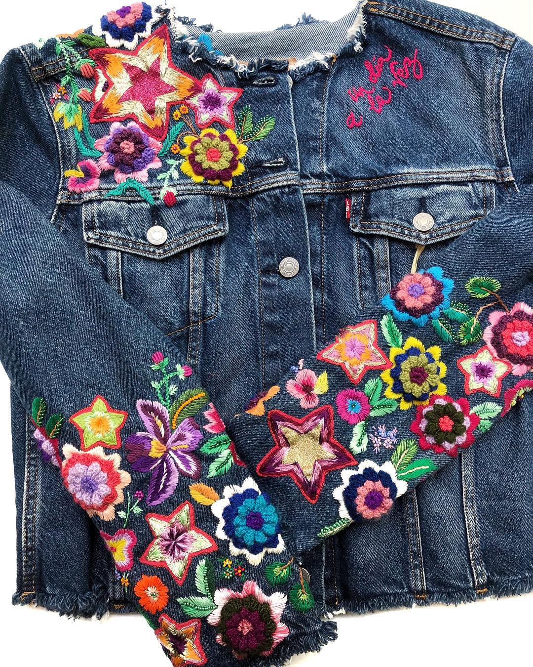 Embroidered jean jackets best sale