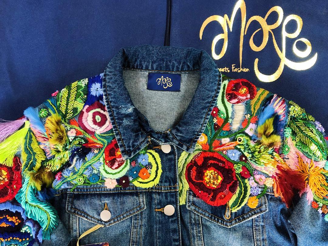 Colorful Embroideries Transforms Humble Denim Jackets into