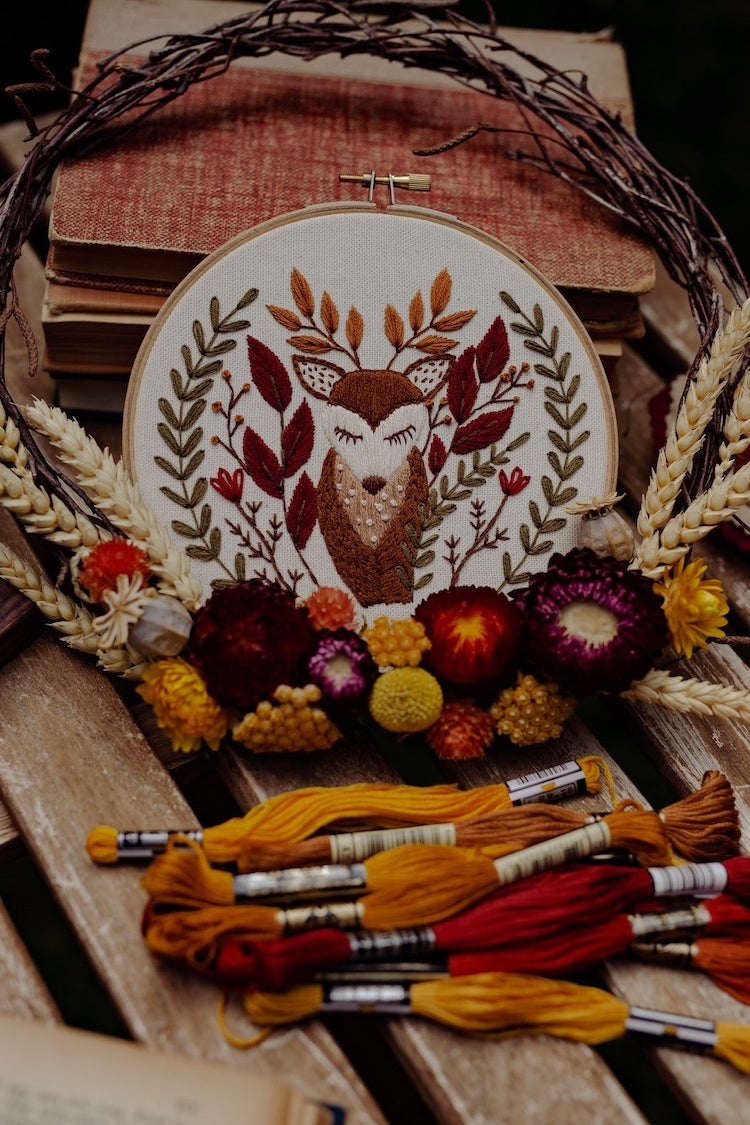 25 Fall Embroidery Patterns and Kits to Get You into the Autumnal Spirit