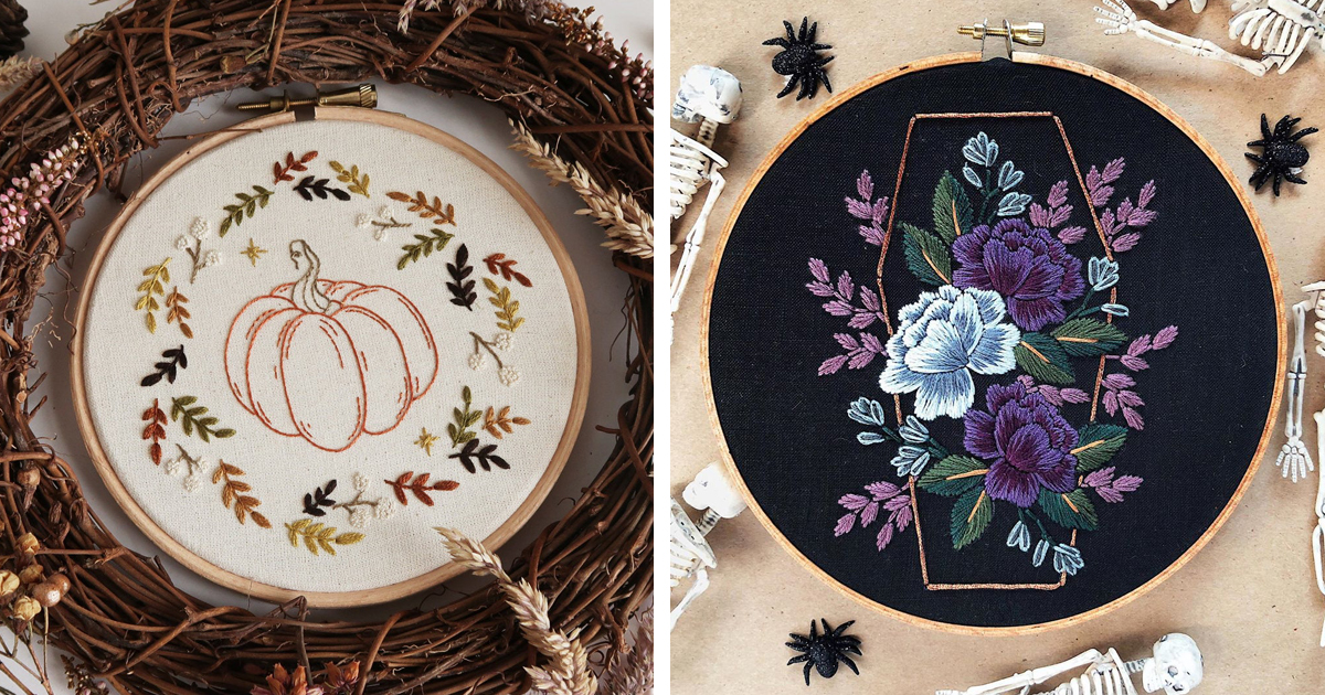 fall embroidery patterns