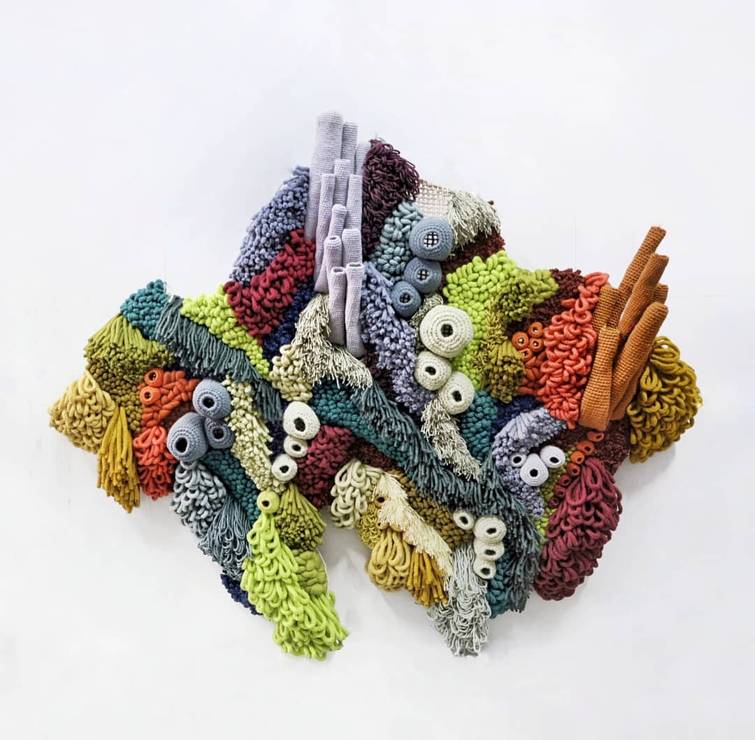 Recycled Textiles Make Ocean Tapestry By Vanessa Barragão