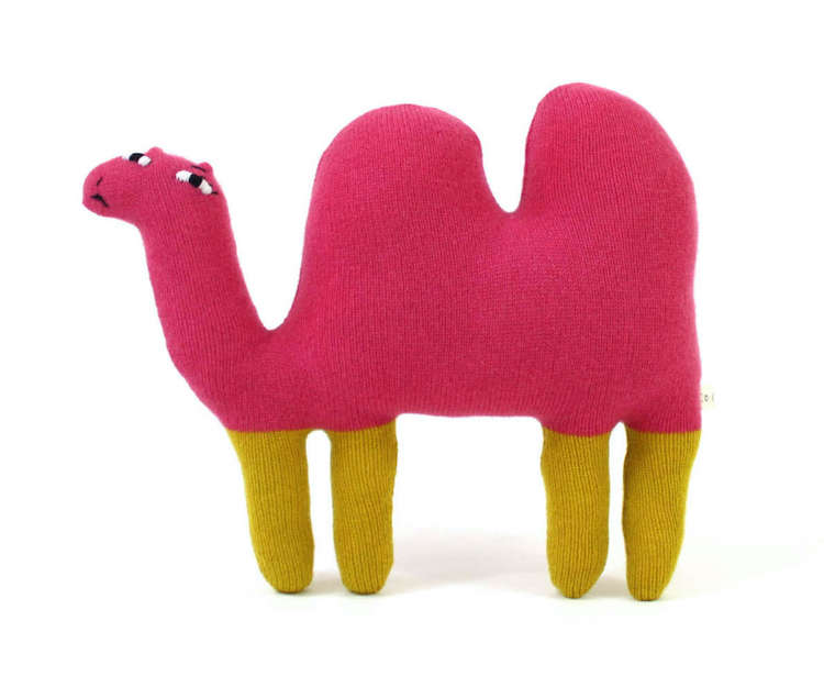 Knitted camel doll