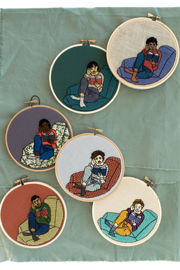 Contemporary embroidery pattern by Sarah K. Benning