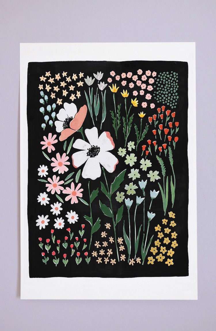 Floral artwork by Lisa Rupp