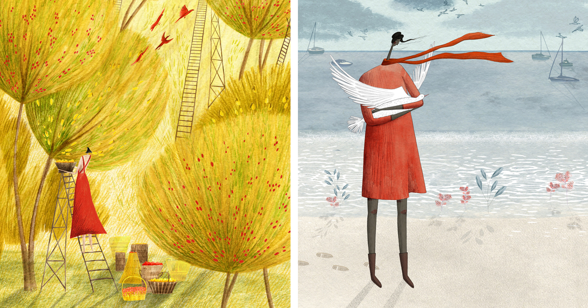 Work and Play on Full Display in Stylized Illustrations by Rosanna Tasker