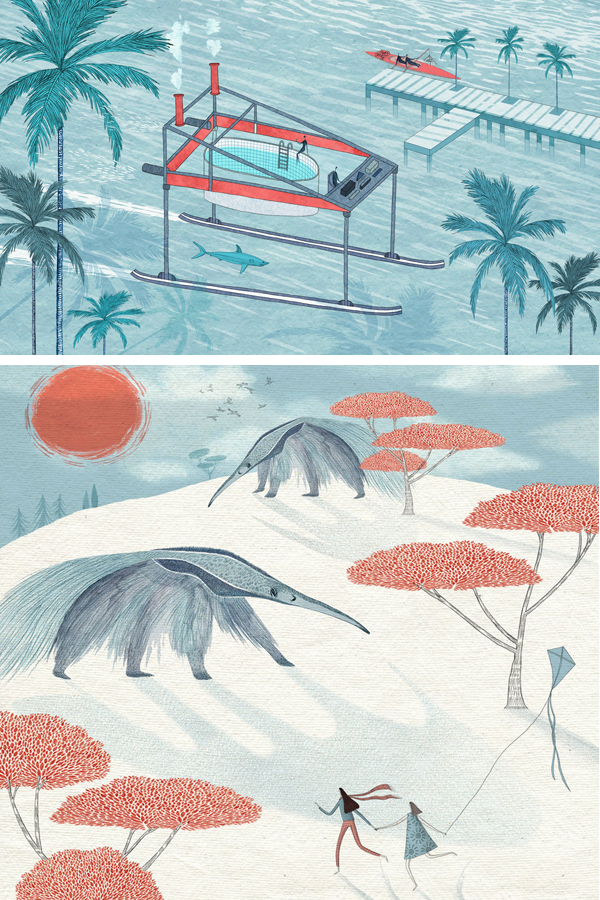 Surreal illustrations by Rosanna Tasker