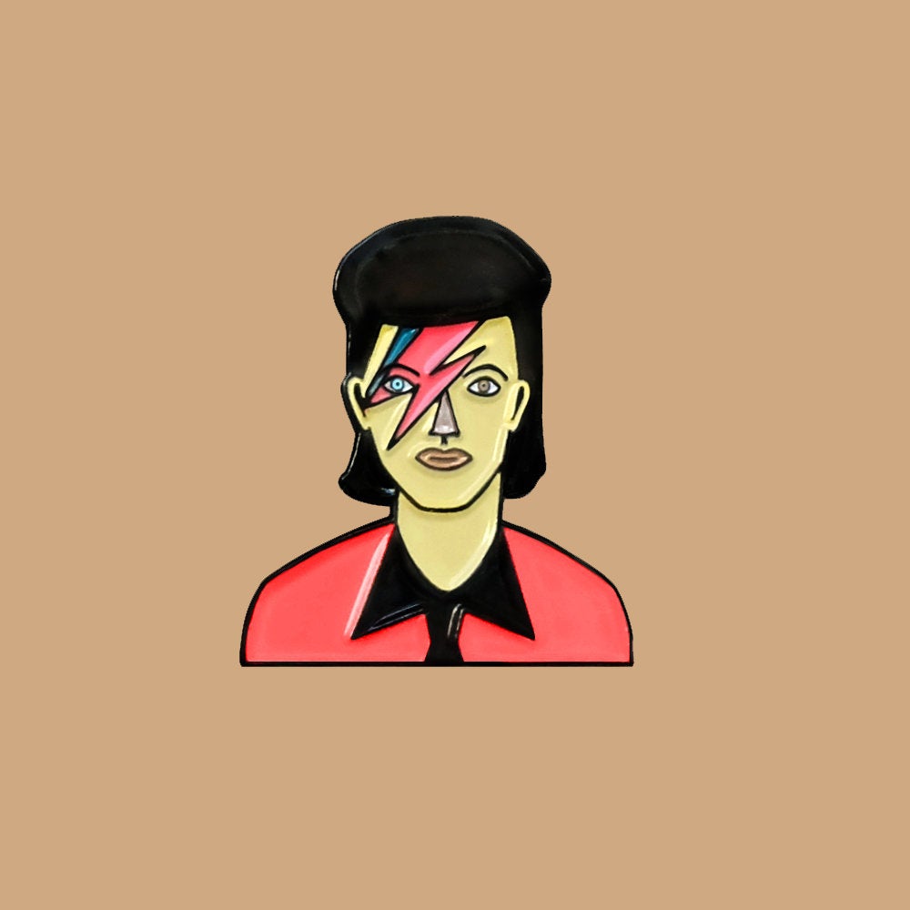 Ziggy Stardust enamel pin