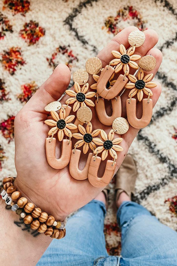 Sunflower earrings