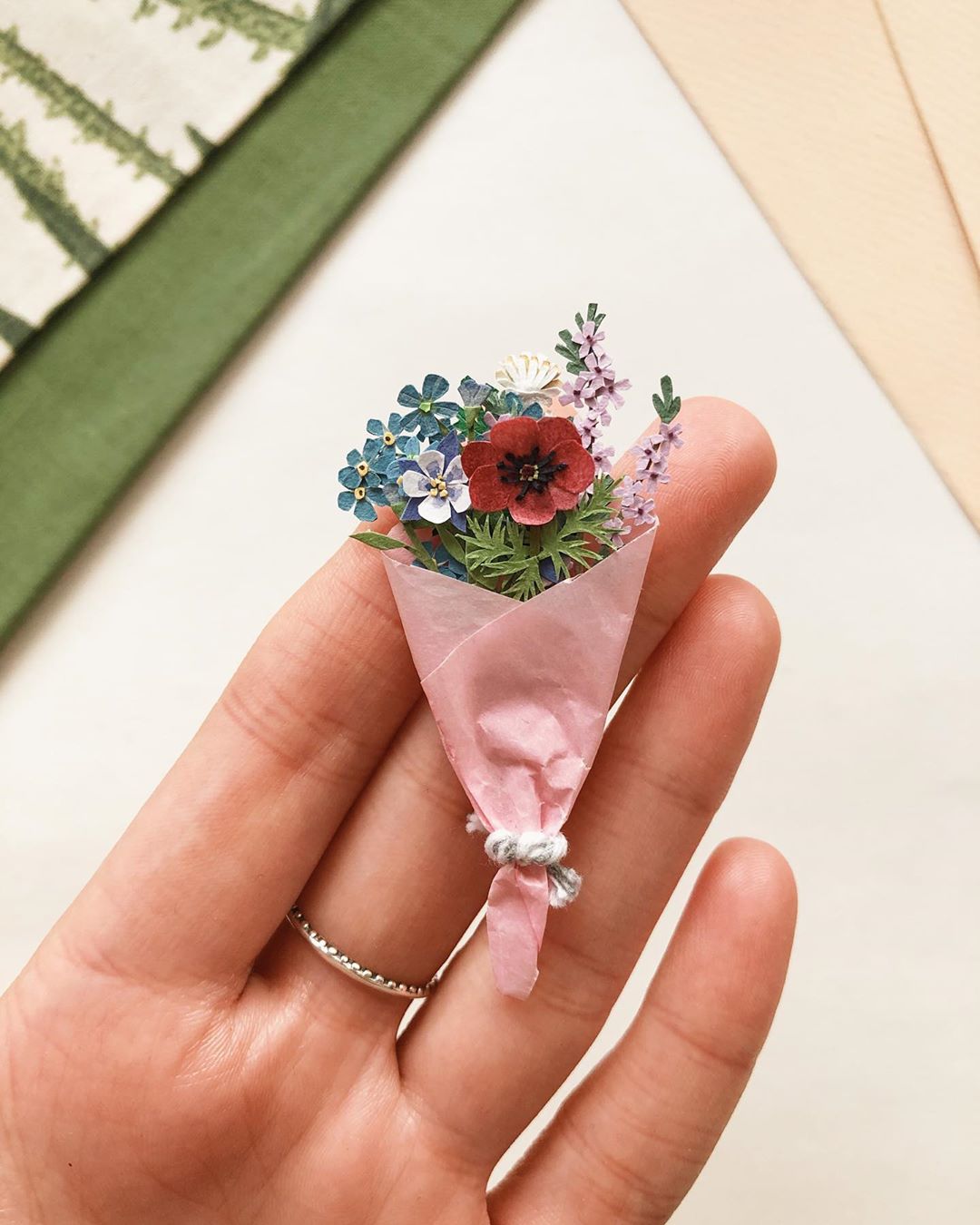 Bouquet of paper flowers