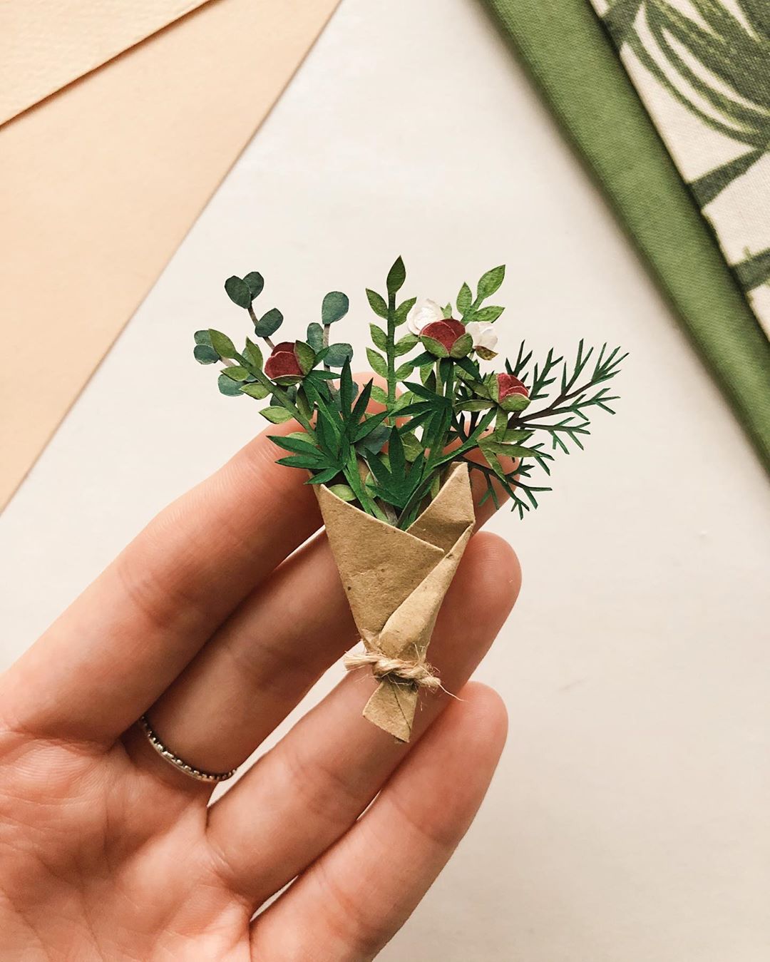 Tiny paper flowers