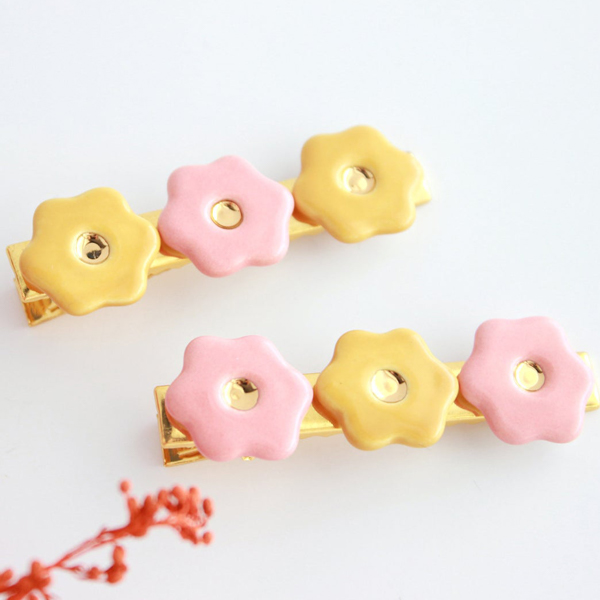 Flower hair clips