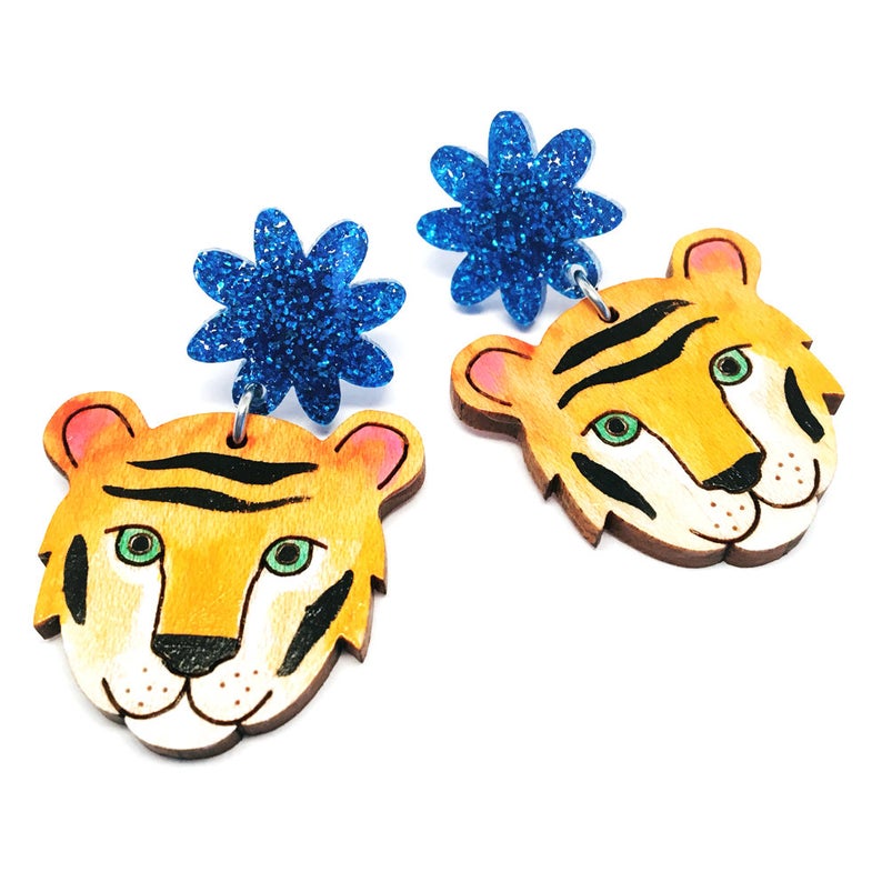 Tiger earrings