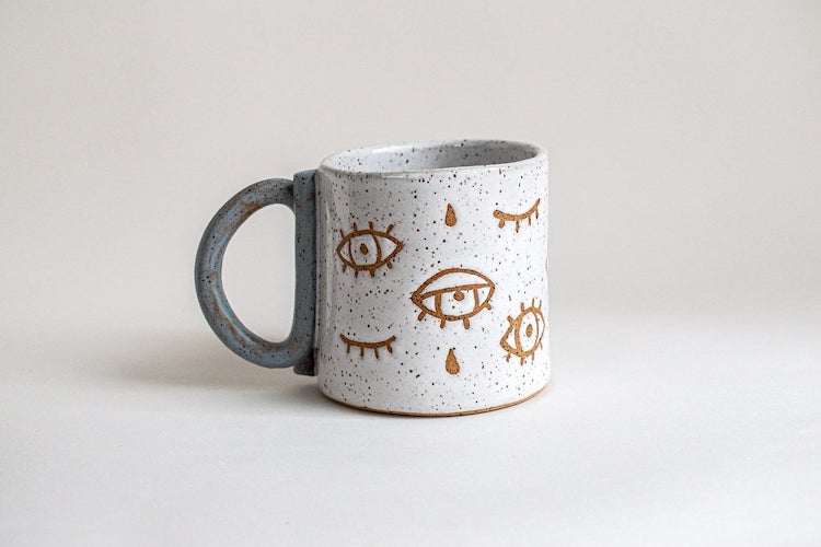 Illustrated ceramic mug