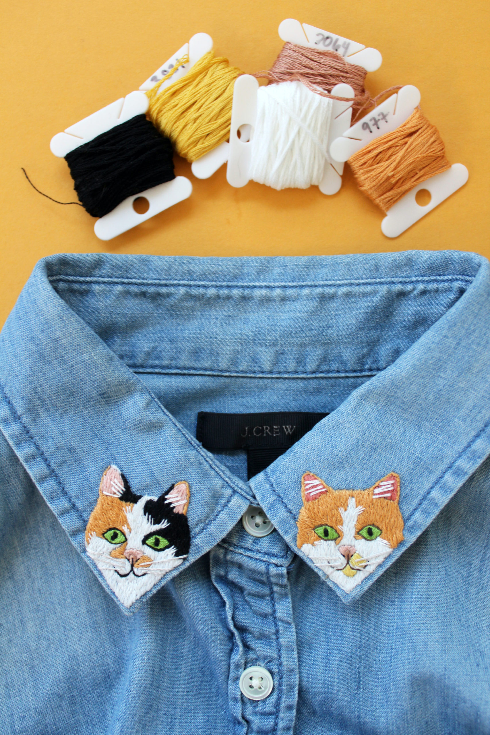 Stitch Kitties on Your Favorite Shirt With My New Embroidery Pattern [My  Monthly Studio Check-In] - Brown Paper Bag