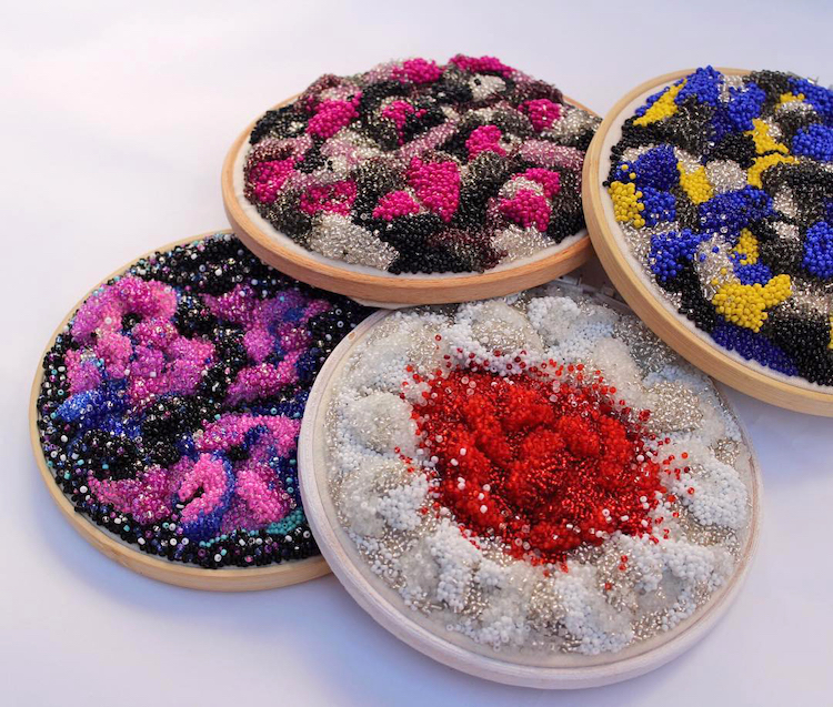 Bead embroidery by Celia Jayi