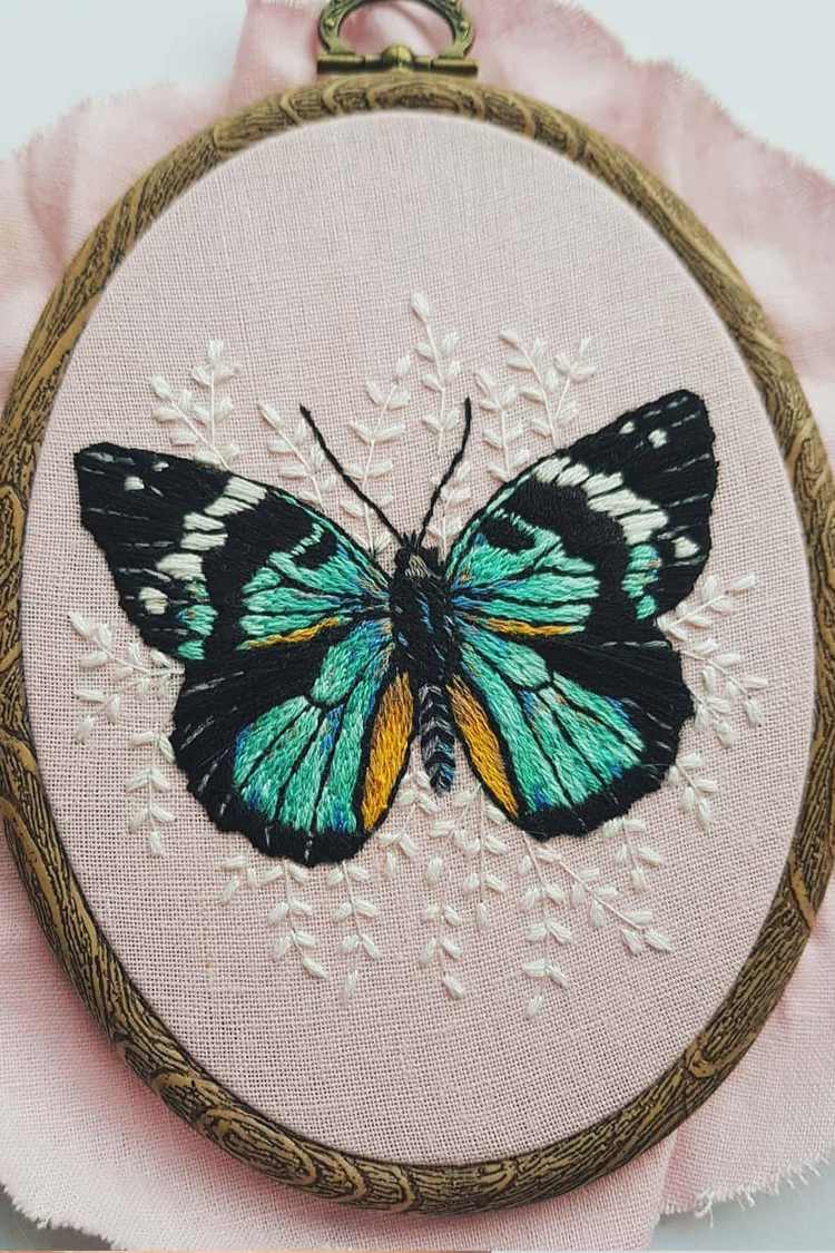 Hand embroidery by Georgie K. Emery