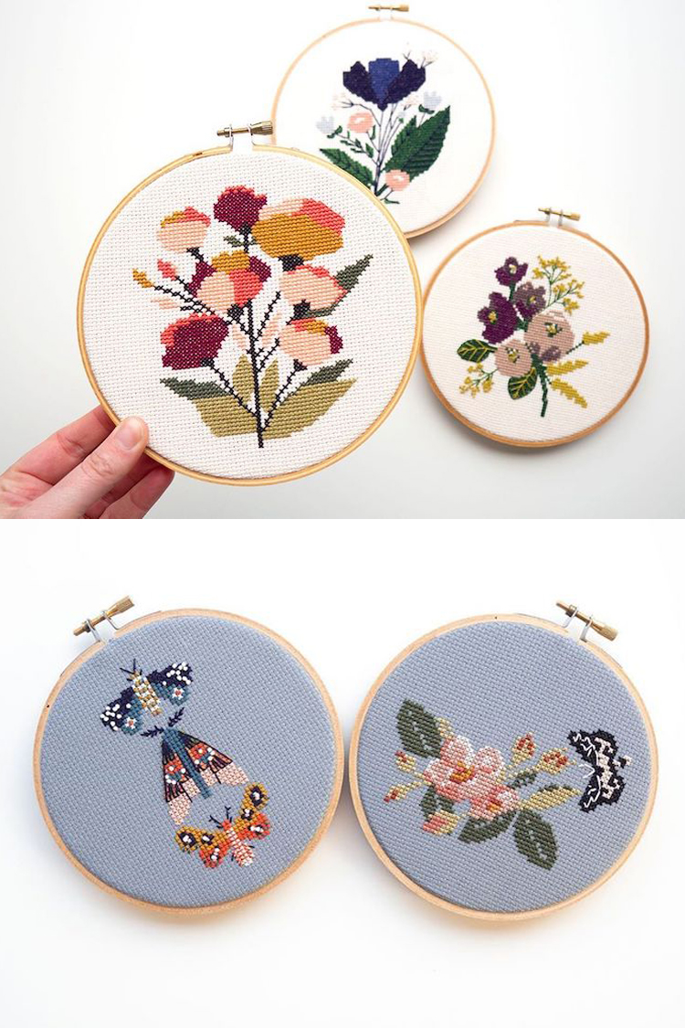 Cross stitch kits by Junebug and Darlin