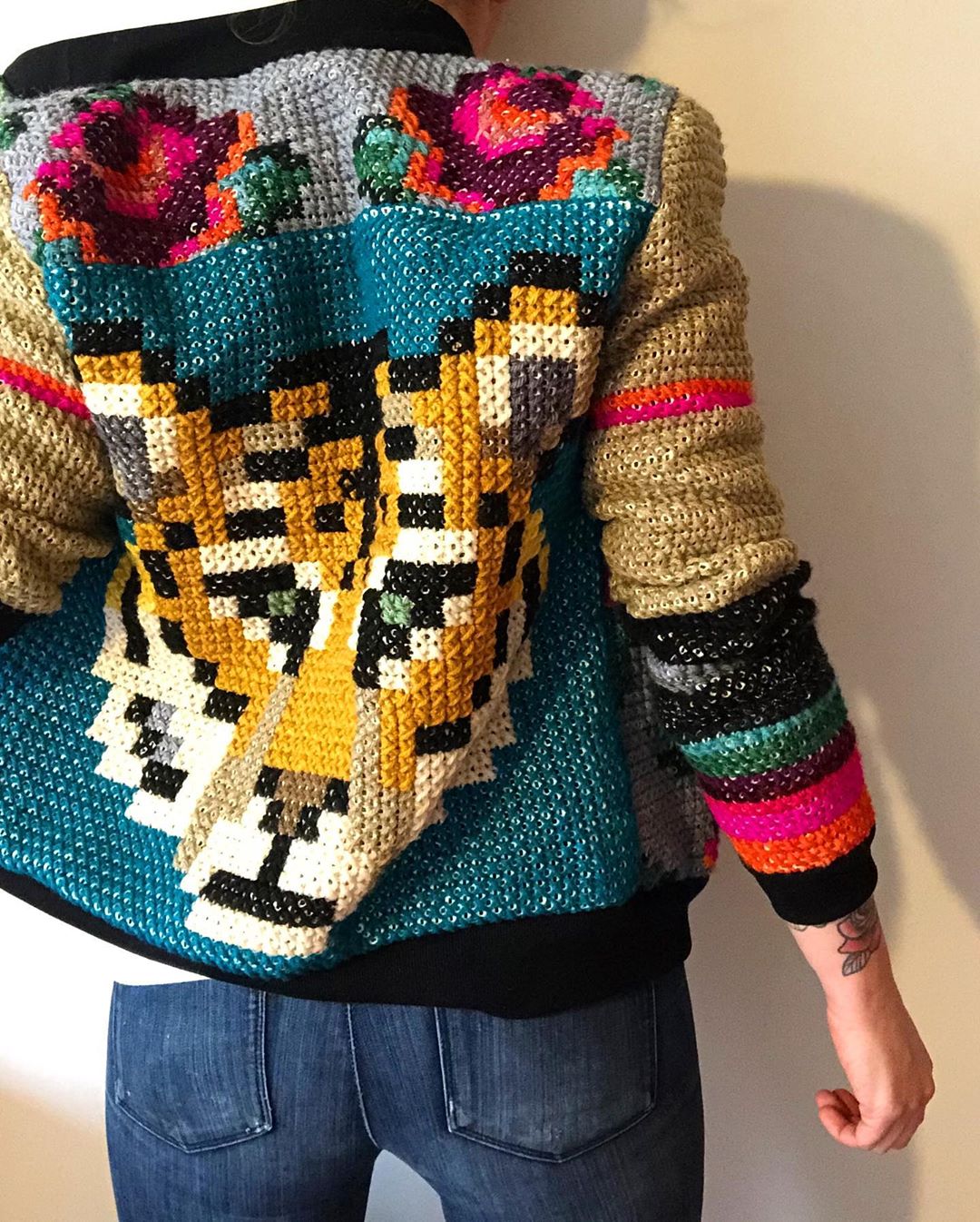 Cross stitch jacket