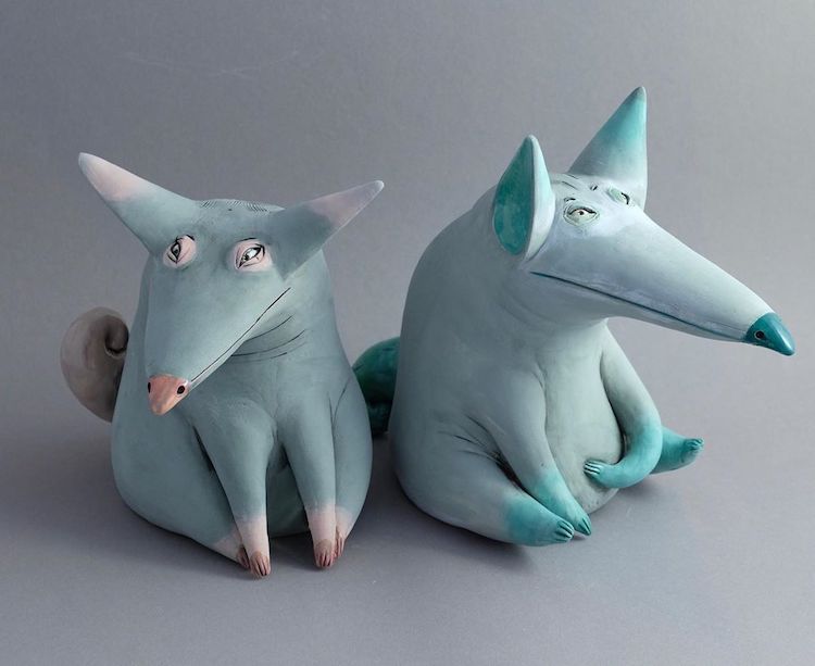 Ceramic characters by Nastia Calaca