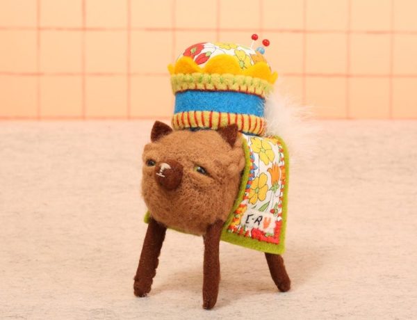 Cute dog pincushion by Cat Rabbit