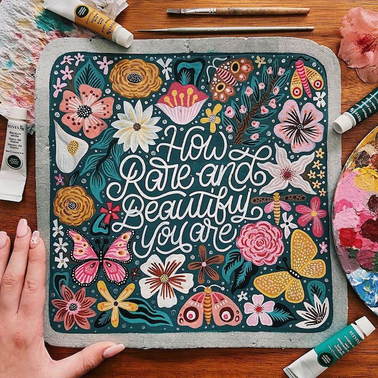 Hand lettered illustration by Macarena Chomik