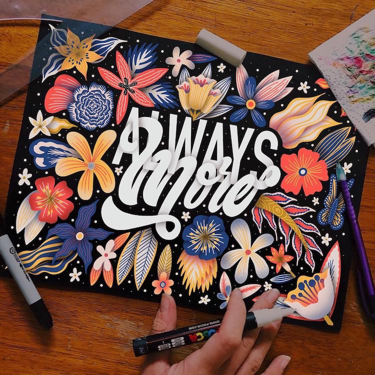 Hand lettered illustration by Macarena Chomik