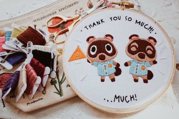 Go to Your Own Stitchy Island With These Charming Animal Crossing  Embroideries - Brown Paper Bag
